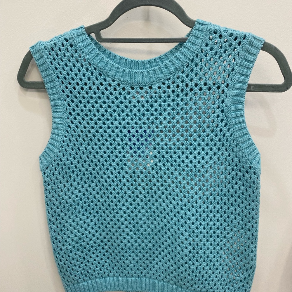 NWT - blue sweater vest! Perfect for fall!
